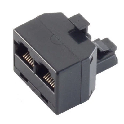 RJ45 Y-Verteiler Splitter Netzwerk Ethernet Patch Kupplung ISDN Adapter 1M/2F - Bild 1 von 2