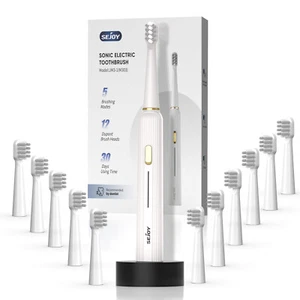 Sonic Electric Toothbrush USB Rechargeable Toothbrush With 12 Brush Heads 5 Mode - Picture 1 of 11