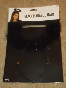 Costume Accessory, Black Marabou Halo, NIP - Picture 1 of 3