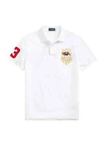 Polo Ralph Lauren Big & Tall White Stampede Triple Pony Mesh Polo Shirt sz XLT - Picture 1 of 6