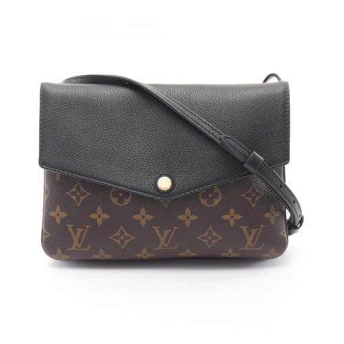 LOUIS VUITTON（LV） Borsa a tracolla Louis Vuitton due volte M50185 monogramma marrone nero usata tracolla LV