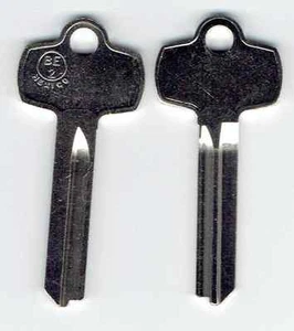 Best BE2 A Keyway Nickle Silver Key Blank X2 - Picture 1 of 1