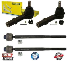 PREMIUM Moog Inner and Outer Steering Tie Rod End Kit For Cadillac Chevrolet GMC - Picture 1 of 1