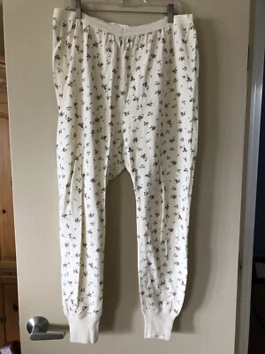LL Bean Vintage Floral Long John Pants Women’s XL Made In Canada - Image 1 of 3
