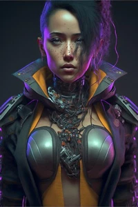 Cyberpunk Princess Sci-fi Luminous Futuristic Art Print 564177283 - Picture 1 of 1