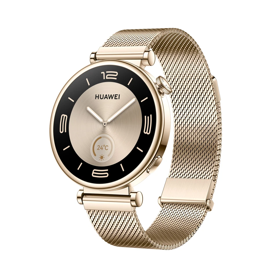 Huawei Watch GT 4 41mm Edelstahlgehäuse mit Milanaise-Armband - Hellgold (8249130008306)