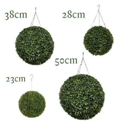 Best Artificial Green Olive Hanging Basket Garden Topiary Balls - Image 1 of 4