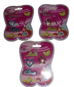 3 x WINX CLUB Set Hair Clips Girls Snap Pins Gift Party Filler Blister - Bild 1 von 8