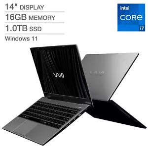 Brand New VAIO Laptop Core i7 11th Gen 16GB RAM 1TB SSD 14.1 Full HD Black - Picture 1 of 13