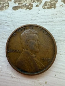 1919 RARE!!! WHEAT PENNY NO Mint Mark - Picture 1 of 2