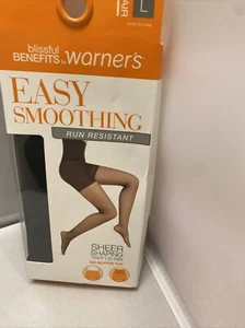 Pantimedias Blissful Benefits Warners de forma transparente para mujer guarida negra 20 medias L - Imagen 1 de 12