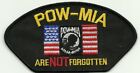 Pow Mia You Are Not Forgotten Iron On Hat  Patch 3x5 Inch
