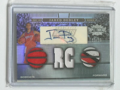 Jared Dudley 2007-08 Topps Triple Threads Sepia Rookie Jersey Patch Auto RC #/23 - Image 1 of 2