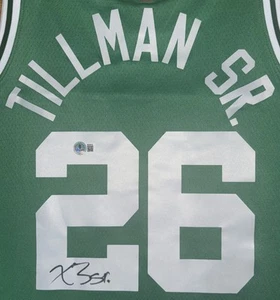 Xavier Tillman Sr. Signed Autographed Boston Celtics Nike Finals Jersey BAS COA - Picture 1 of 6