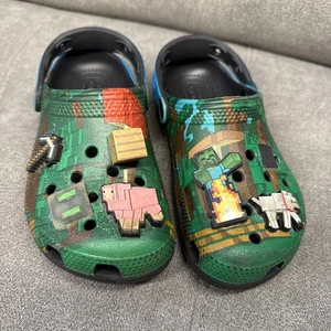 Kinder Minecraft Crocs mit Jibbitz - Größe C 12 Slipper Classic - Bild 1 von 13