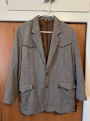 Pioneer Wear Men’s Sports Coat Blazer Western Size 44 L Made In USA  - Image 1 of 4