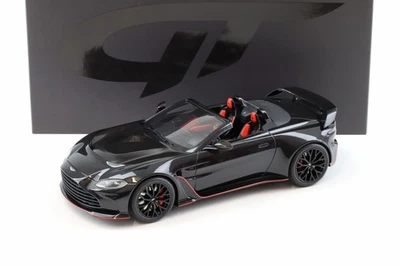 GT Spirit 2023 Aston Martin V12 Vantage Roadster Onyx Black  Red Trim 1:18 GT923 - Image 1 of 4