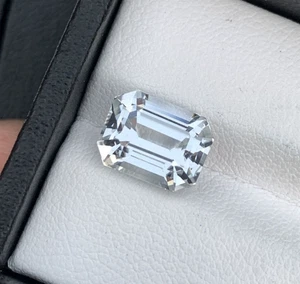 5.05CT Natural Aqua Colour Kunzite Emerald Shape Loose Gemstone From Afghanistan - Picture 1 of 10