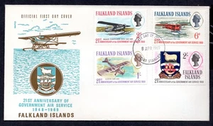 Falkland Islands - 1969 21st Anniversary Government Air Service First Day Cover - Picture 1 of 2