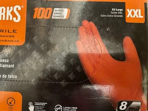8 Mil HD Nitril Einweghandschuhe, 100 Stück, XLarge, orange - Bild 1 von 1