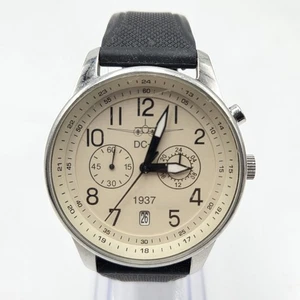 Reloj DC-3 Hombre Clásico Aviador Cronógrafo Acero Inoxidable y Cuero #1019 Usado - Imagen 1 de 5