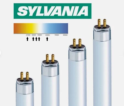 10x Sylvania  14W T5 fluorescent Tube lamps cool white 840 14 watt 549mm 4000k - Image 1 of 4