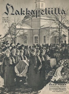 Finlandia rivista di guerra Hakkapeliitta 1944 #12 WWII - I funerali di Ukko Pekka - Foto 1 di 2