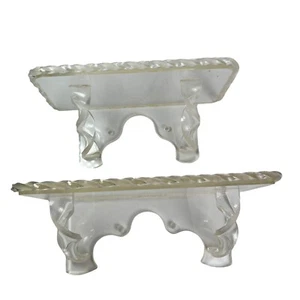 2 Vintage Mid Century Lucite Wall Hanging Shelves Unique Rare - Picture 1 of 7