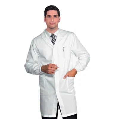 Camice da laboratorio,da lavoro uomo,bottoni a pressione,in cotone pesante - Immagine 1 di 3