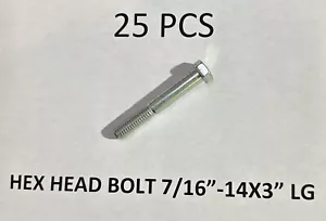 "Sechskantkopfschrauben 25 Stück Posten, Zink, 7/16"" - 14x3""" - Bild 1 von 3