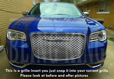 Подходит для Chrysler 300 2015-2021 годов выпуска хромированная сетчатая решетка радиаторная решетка Bentley со вставной накладной отделкой - Изображение 1 из 4
