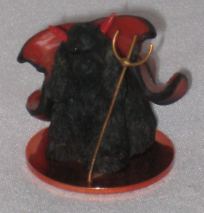 Tiny Ones - Black Cocker Spaniel Devil Dog Figurine - Pre-Owned