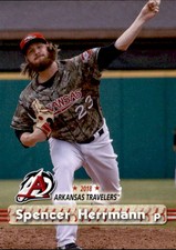 2018 Arkansas Travelers Grandstand 12 Spencer Herrmann Jacksonville Florida Card