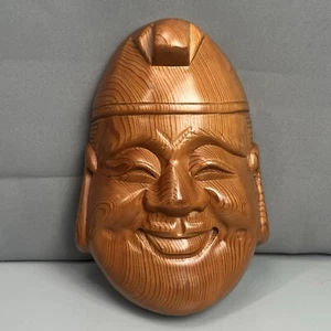 Japanese ESINU Wooden Mask Kagura Talisman - Picture 1 of 24