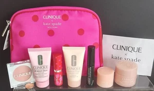 8pc ClLINIQUE x KATE SPADE Pink Polka Dot BAG Moisture Surge EYE Lipstick SEALED - Picture 1 of 5