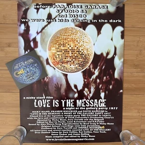 Póster de película documental raro de Nicky Siano Love Is The Message + banda sonora de CD - Imagen 1 de 12