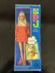 Vintage 1969 - New 'N Groovy Talking P.J. - Barbie's Friend #1113 Mattel- Sealed - Picture 1 of 17