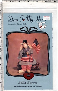 "Bella Bunny" ©1989 Dear To My Heart Sewing Craft Stuffed Bunny Pattern UNCUT - Picture 1 of 3