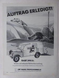 9/1982 PUB LMT RASIT 3190B MAT TELESCOPIQUE RASIMAST 15 LAND ROVER GERMAN AD - Imagen 1 de 1