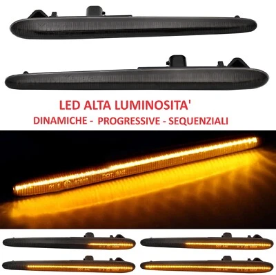 FRECCE LATERALI DINAMICHE  PROGRESSIVE nero fumè ALFA ROMEO GIULIETTA LED CANBUS - Immagine 1 di 4