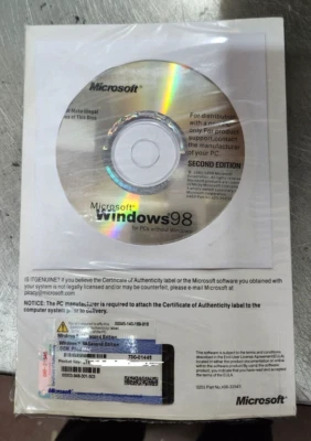 Microsoft Windows 98 Second Edition (2nd Edition) - NEW & Sealed! - Image 1 of 2