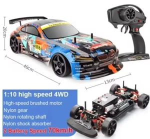 1:10 70km/H Remote Control Car 4wd High Speed Drift 2.4g RC Car Shock Absorber - Picture 1 of 22