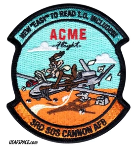 USAF 3RD SPECIAL OPERATIONS SQ -3 SOS-MQ-9-REAPER- ACME FLIGHT -CANNON AFB-PATCH - Picture 1 of 4
