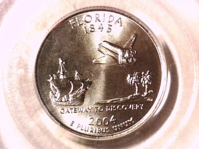 2004 D Washington State Quarter PCGS MS 67 Florida 04213831 - Image 1 of 3