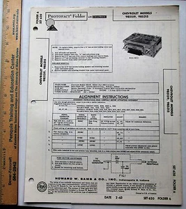 Chevrolet Corvairs 1962 radio modelo 985159, 985315 fotofacto - Imagen 1 de 1