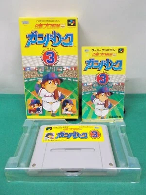 SNES -- GANBA LEAGUE 3 -- Boxed. Can Backup! Super famicom. Japan Game. 13761 - Image 1 of 4