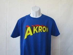 T-Shirt City of Akron Ohio Comic Superheld 3D blau Herren Größen S-3XL - NEU - Bild 1 von 6