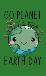Go Planet It's Your Earth Day Green Vertical Flag 5x3 FT - Picture 1 of 4