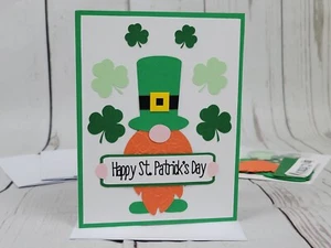 Happy St. Patrick's Day Greeting Card Kit #10 [Lot of 4, DIY, Leprechaun, Green] - Picture 1 of 6