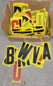 Outside Store SIGN LETTERS 6 INCH 6" FLEX SET yellow bulk lot - Picture 1 of 4
